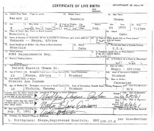 Faked Obama Birth Certificate